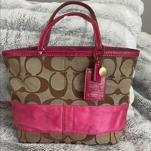LEGACY Coach Signature Stripe Tote 2007
